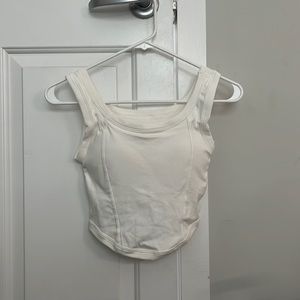 Brand new cotton crop top with built in bra!